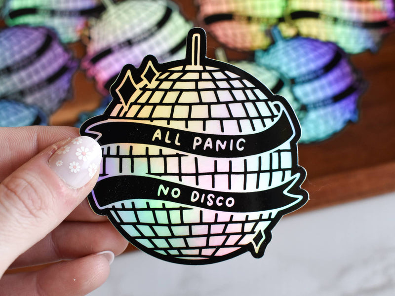 All Panic No Disco Holographic Sticker