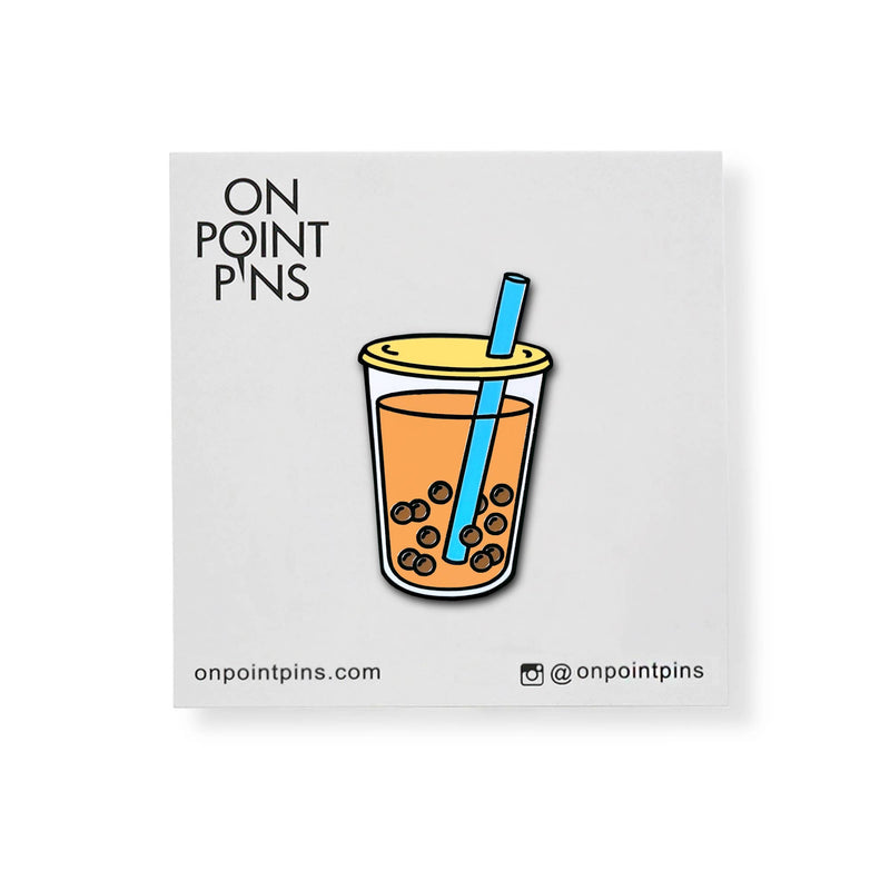 Thai Milk Bubble Tea Enamel Pin