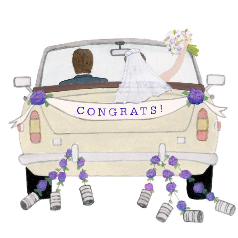 Congrats Wedding Car Card