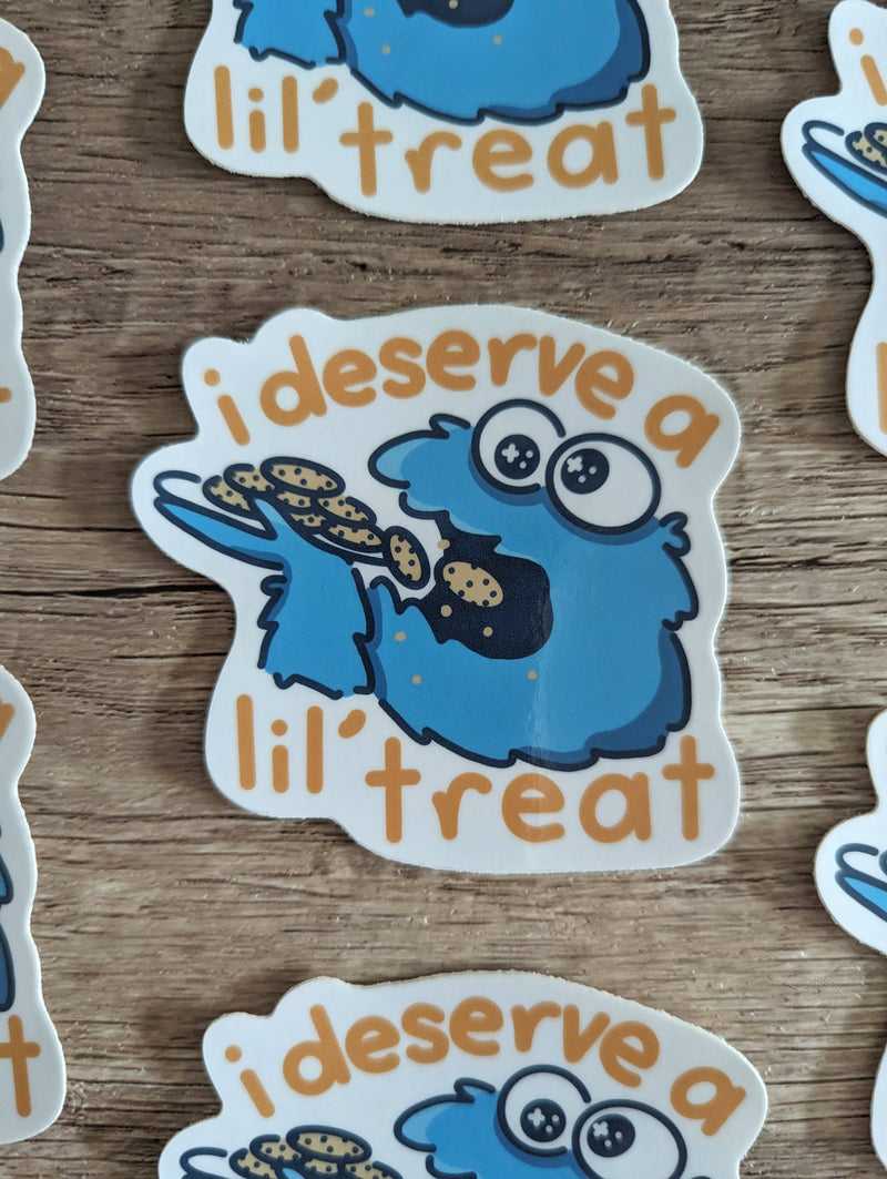 A Little Treat Sticker - Cookie Monster