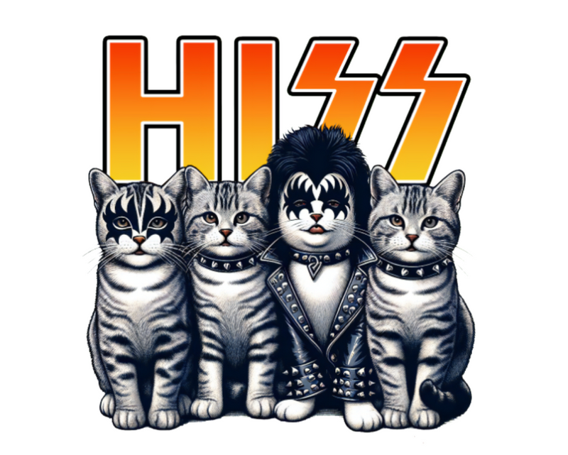 Hiss Rocker Cats Sticker