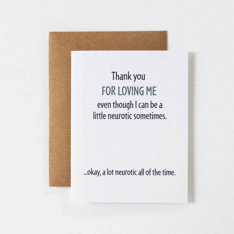 A Little Neurotic Greeting Card