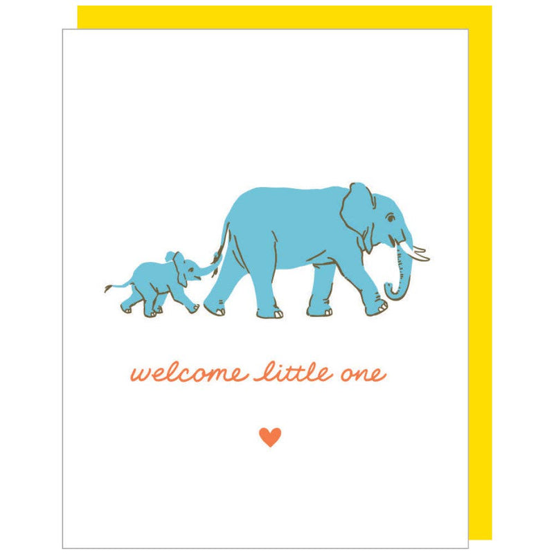 Elephant Walk Baby Card