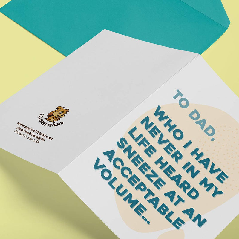 The Loudest Sneezer Dad Birthday Card