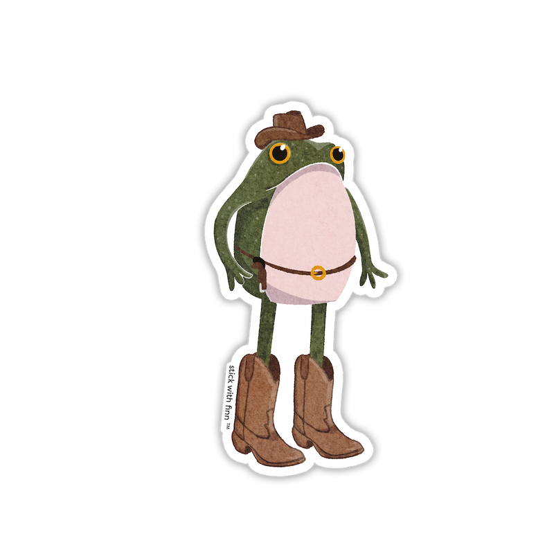 Cowboy Frogson Frog Sticker