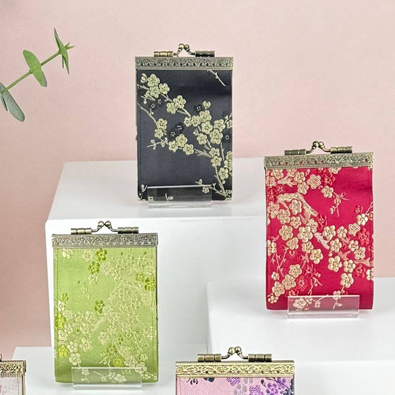 Cherry Blossom Brocade RFID Card Holder