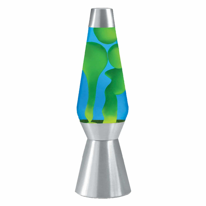 27" Lava Lamp - Yellow/Blue/Silver