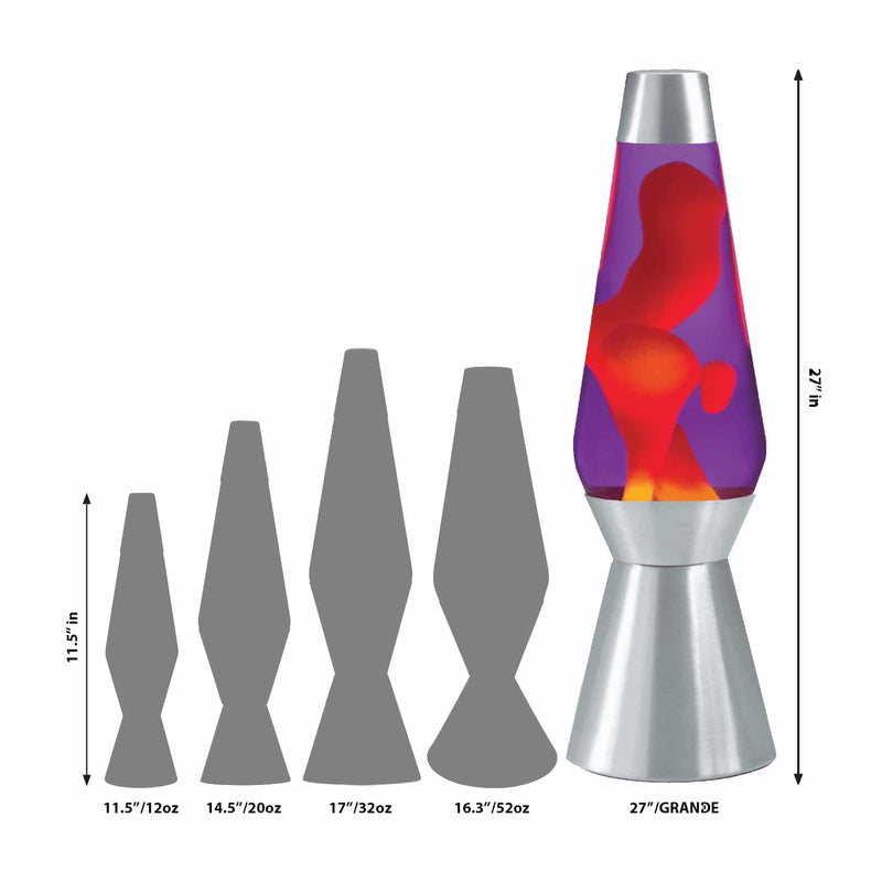 27" Lava Lamp - Yellow/Purple/Silver