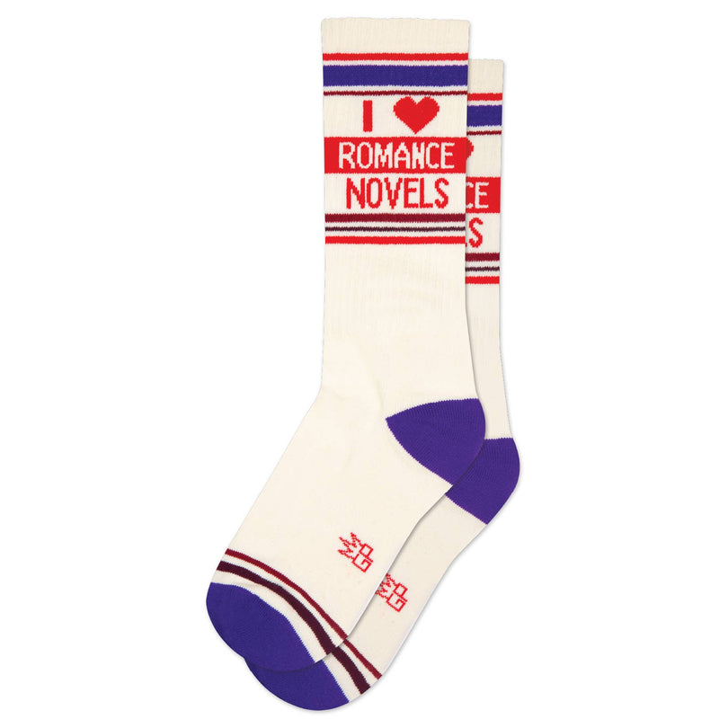 I Heart Romance Novels Gym Socks