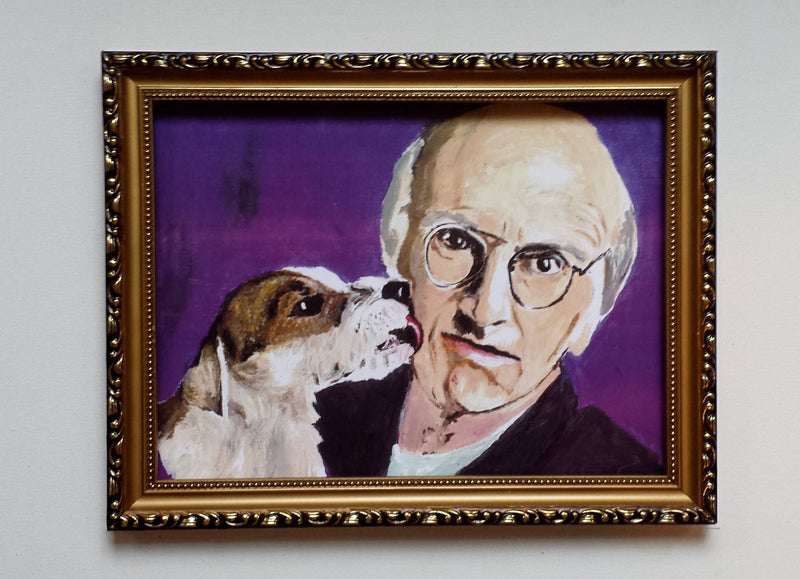 Larry David and Dog Print