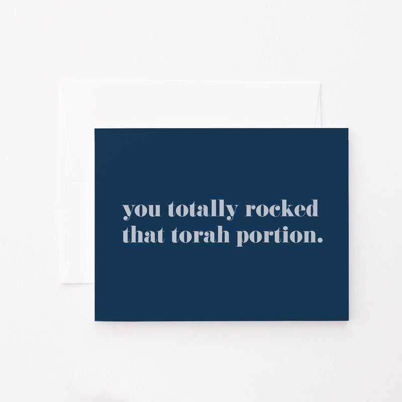 You Totally Rocked That Torah Card - Blue