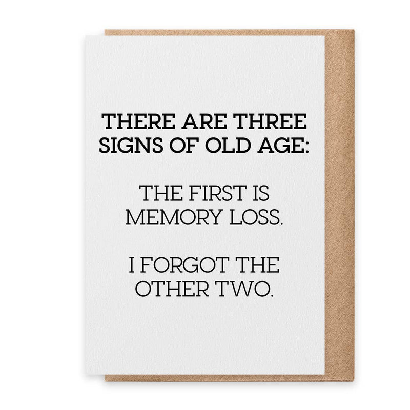 Signs of Old Age Card