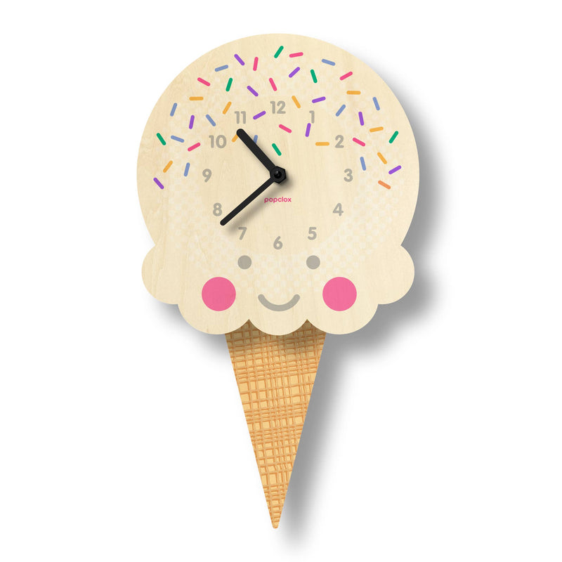 Ice Cream Pendulum Wood Clock