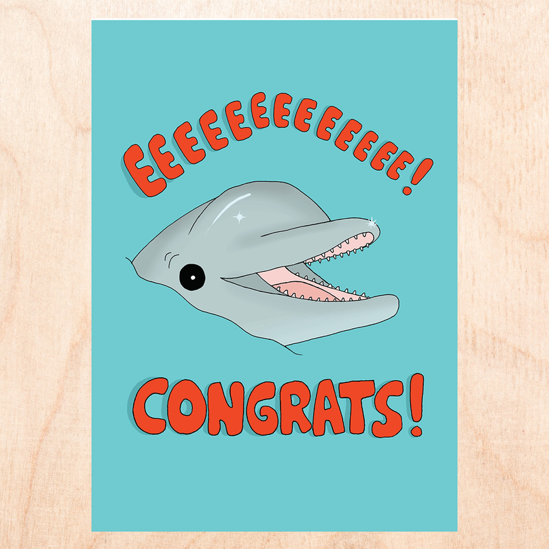 Eee! Dolphin Congratulations Card