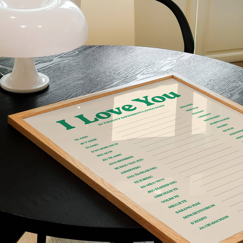 I Love You Retro Print