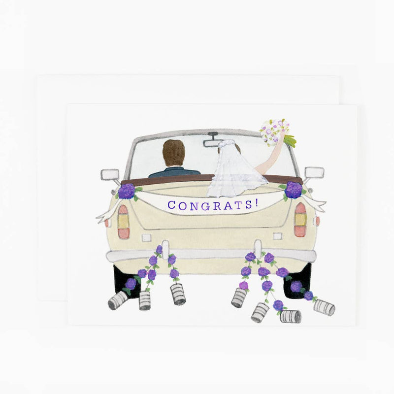 Congrats Wedding Car Card