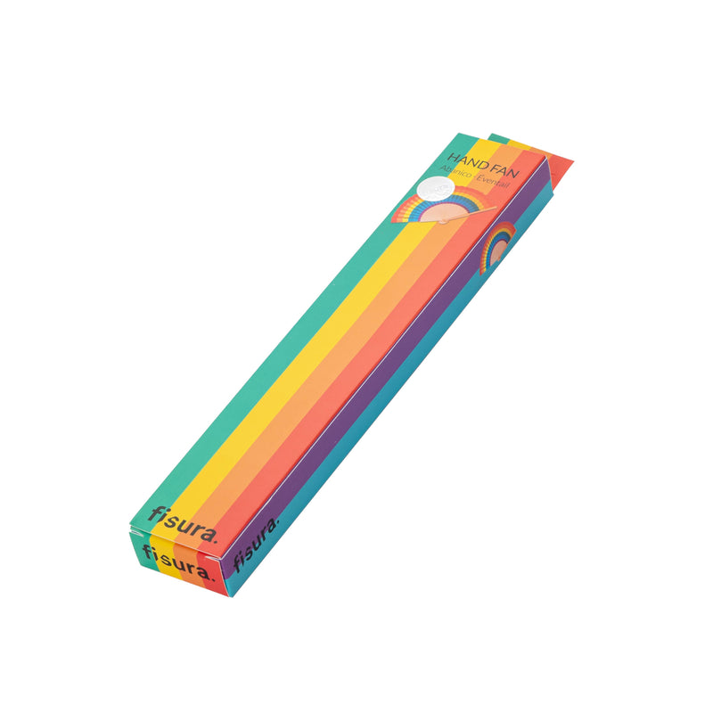 Rainbow Folding Fan