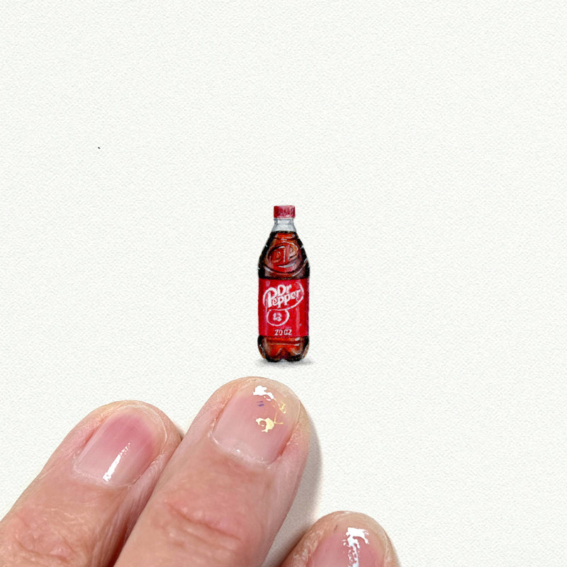 Dr Pepper Miniature Watercolor Art Print