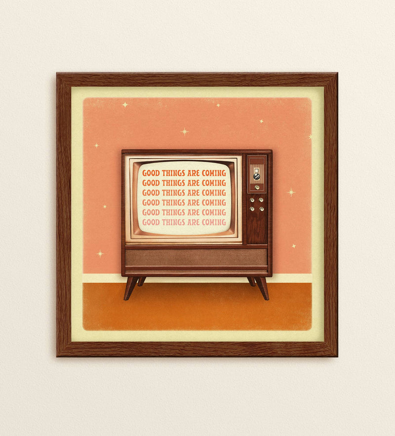 Retro TV Art Print