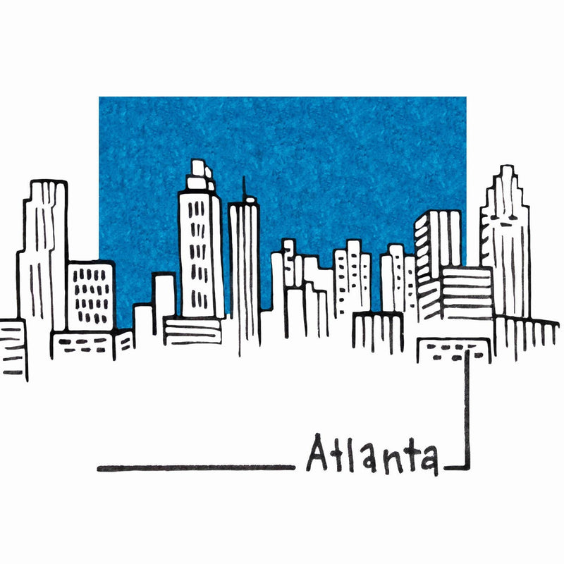 Mini Atlanta, Georgia Skyline Art Print