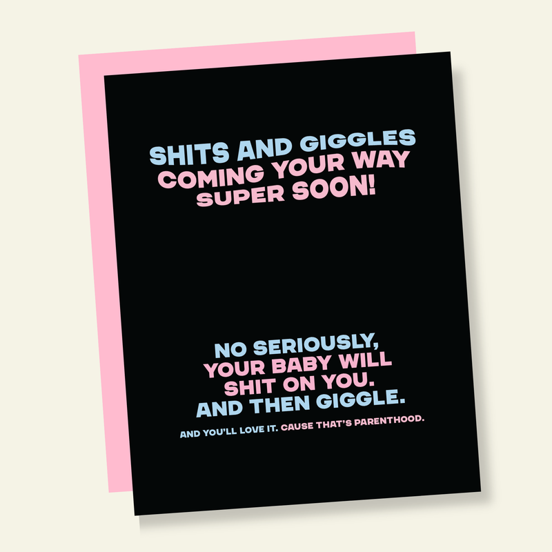 Shits and Giggles Soon New Baby Card