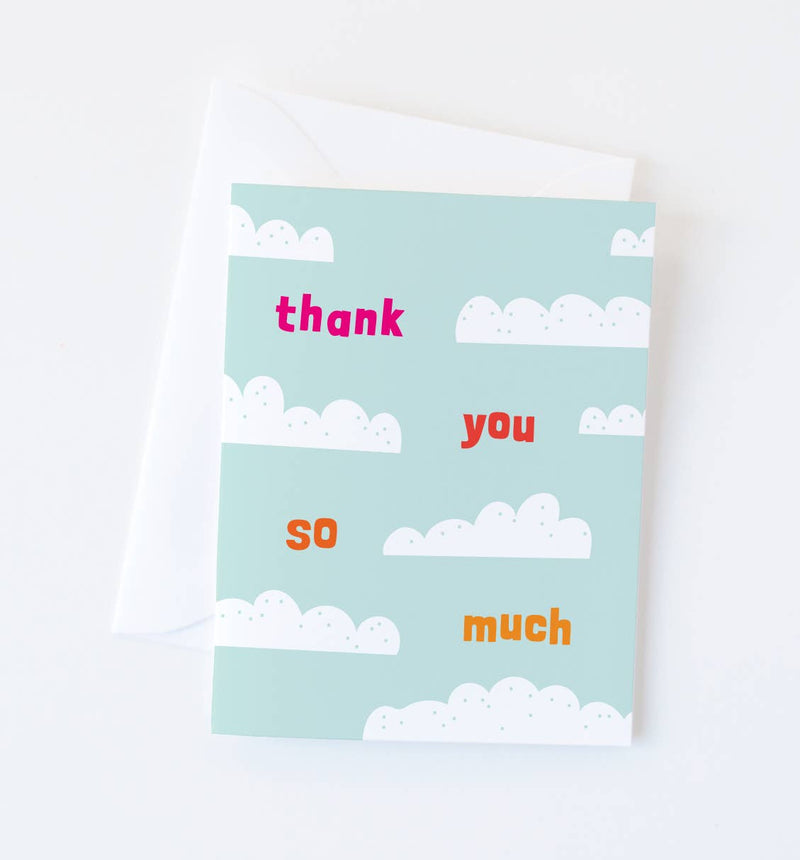 Thank You So Much Clouds Card