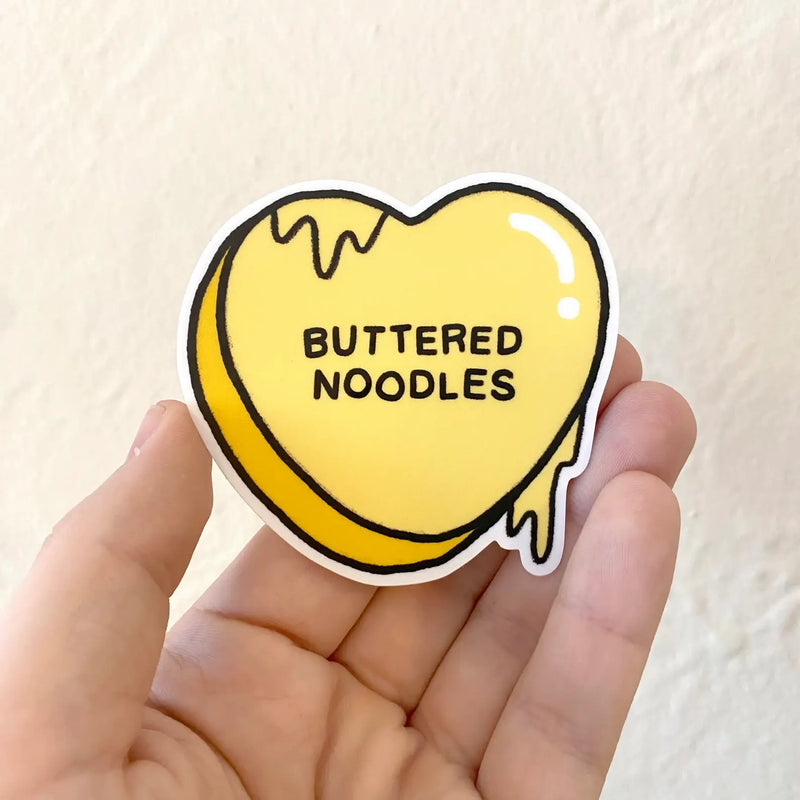 Buttered Noodles Heart Sticker