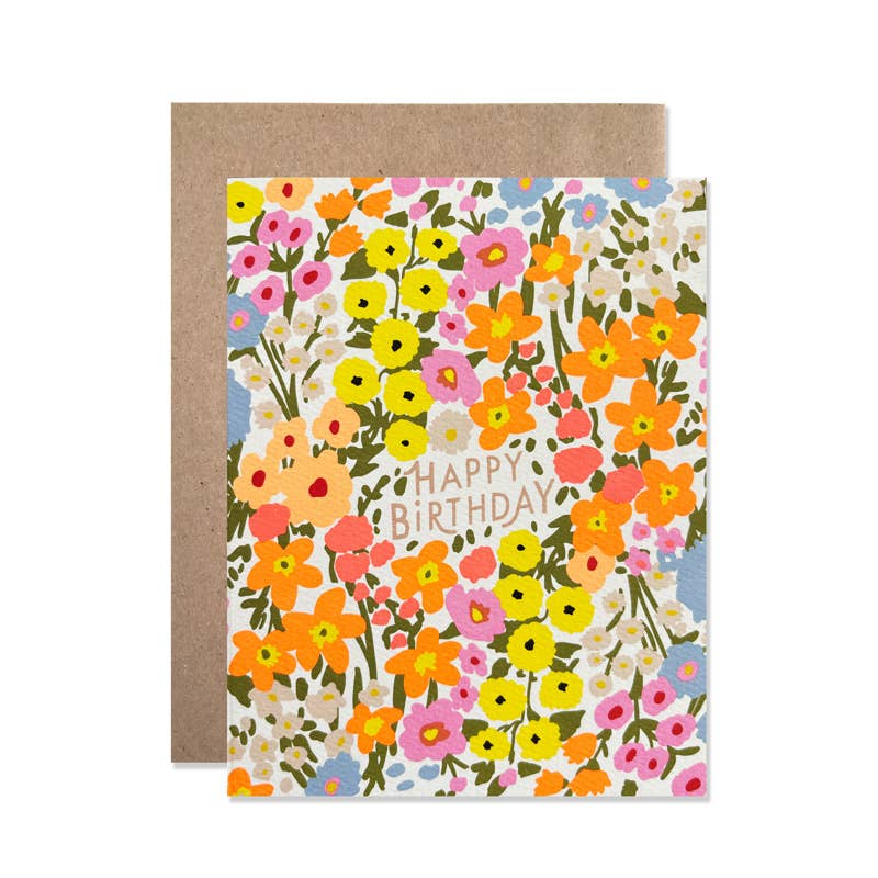 Flower Garden Birthday Card