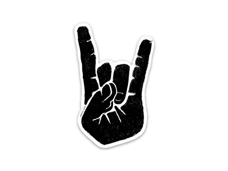 Rock On Hand Sign Sticker