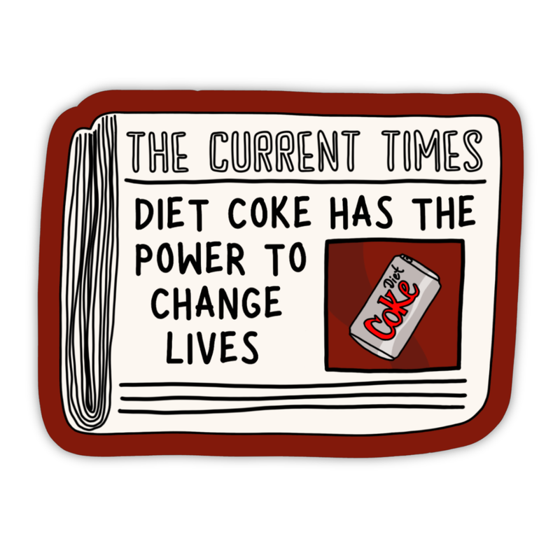 Diet Coke Newspaper Sticker