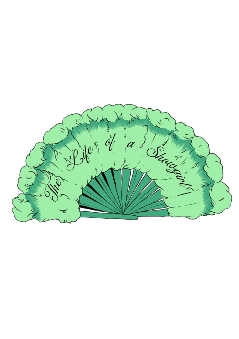The Life of a Showgirl Feather Fan Sticker