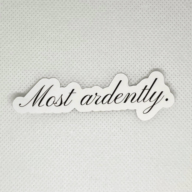 Most Ardently Jane Austen Sticker