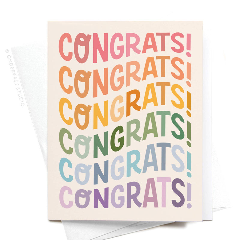 Congrats Wonky Type Card