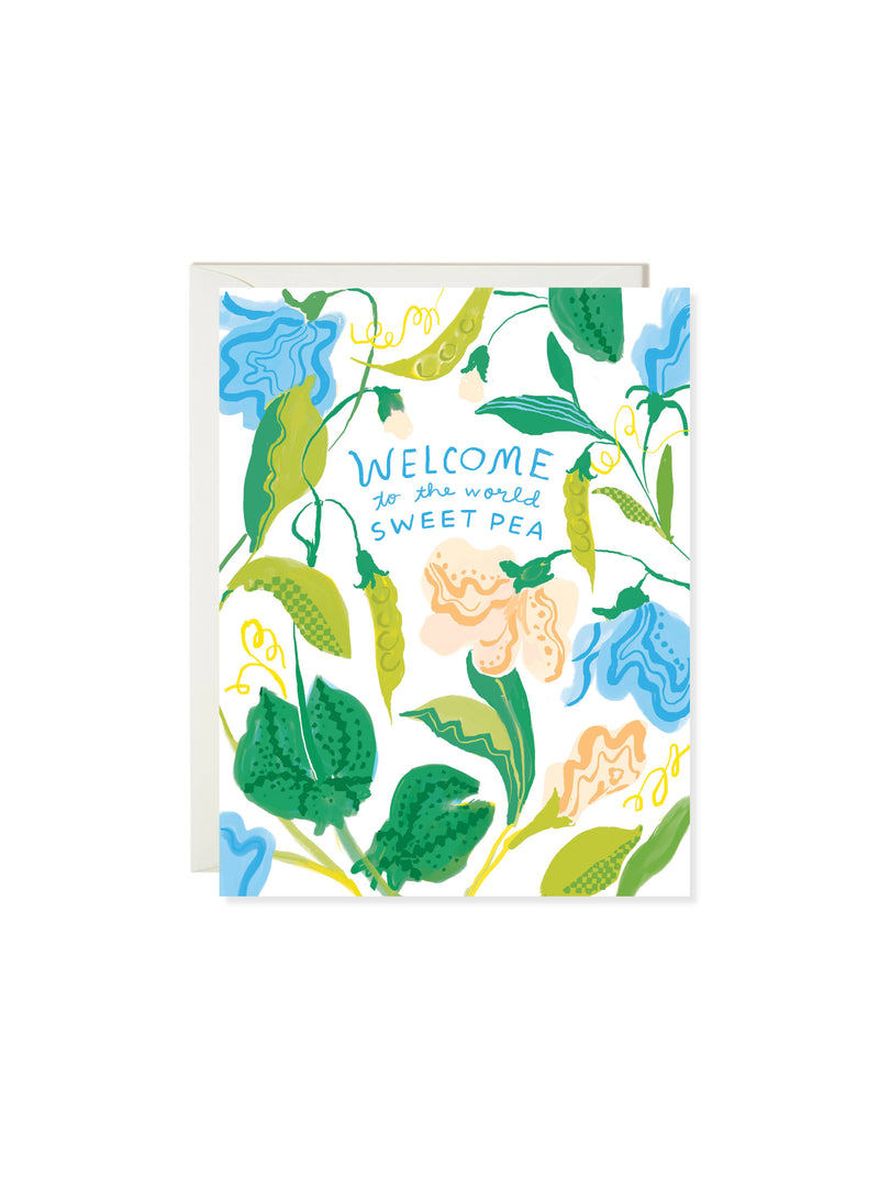 Sweet Pea New Baby Card