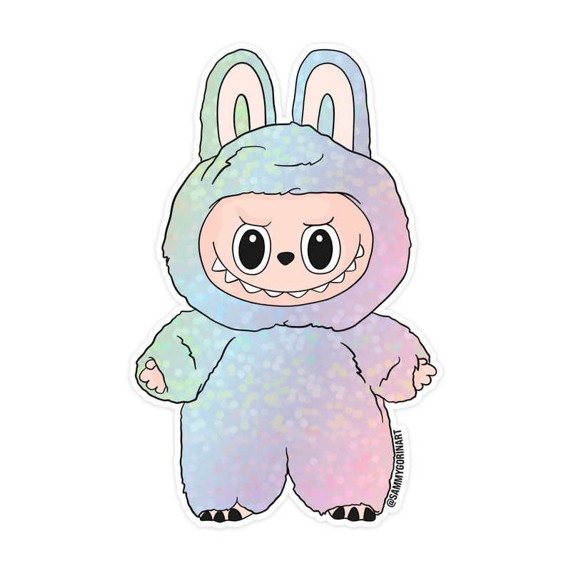Glitter Labubu Monster Sticker