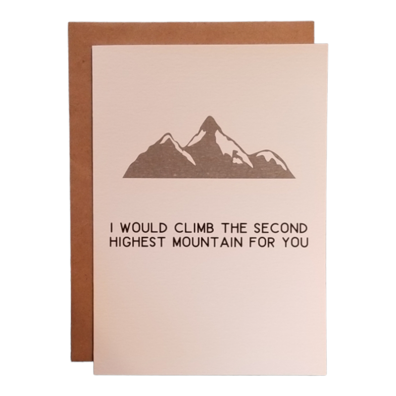 Climb the Second Highest Mountain Card