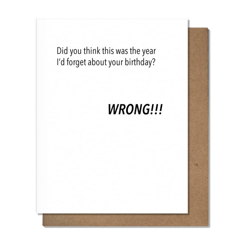 Wrong Birthday Card
