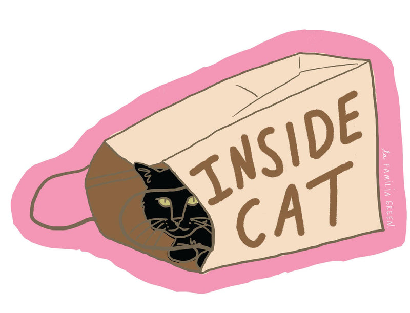 Inside Cat Sticker