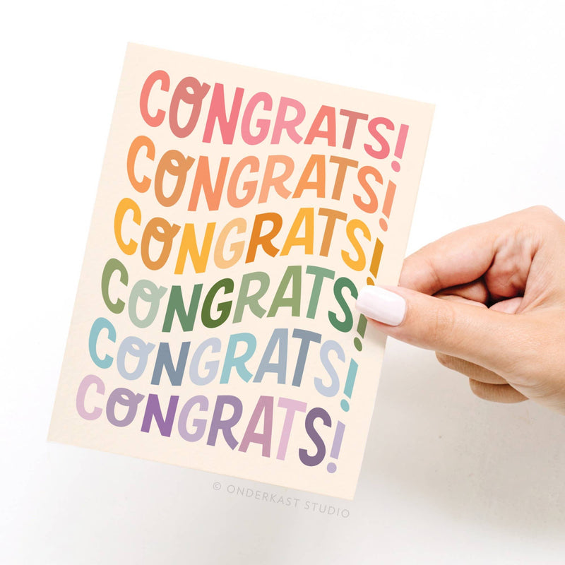 Congrats Wonky Type Card