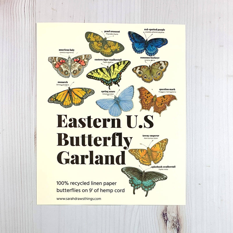 Eastern U.S. Native Butterfly 9-Foot Garland