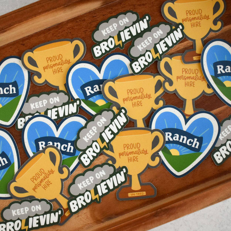 Proud Personality Hire Trophy Sticker