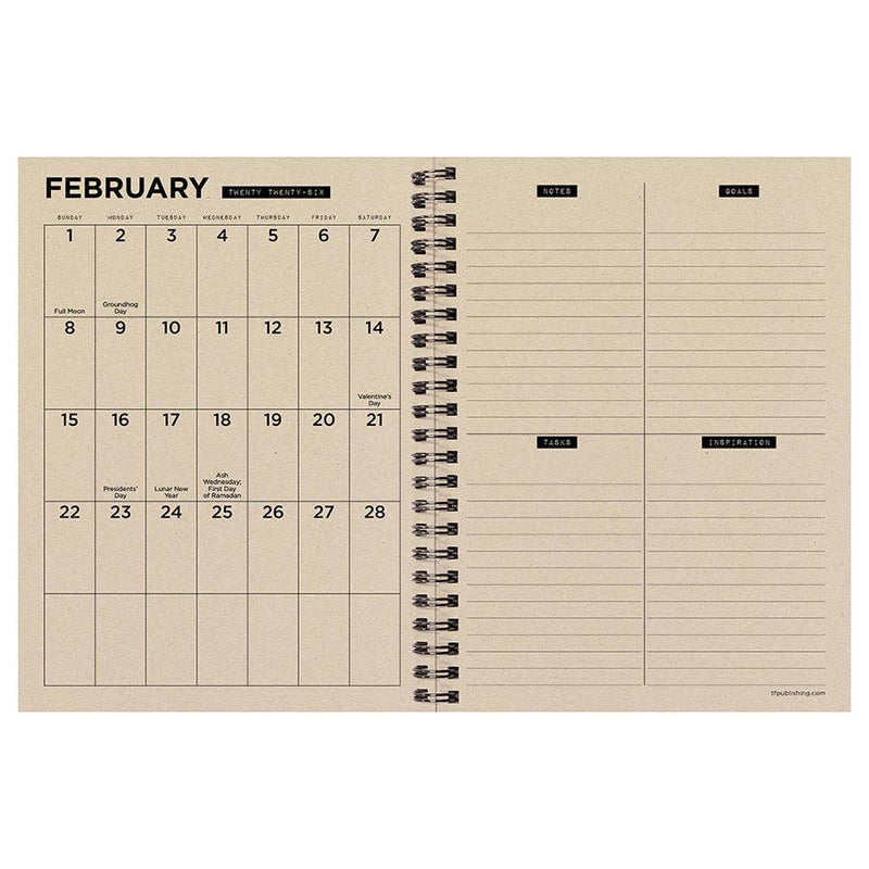 Medium Weekly/Monthly Planner 2025-2026 - Andy&