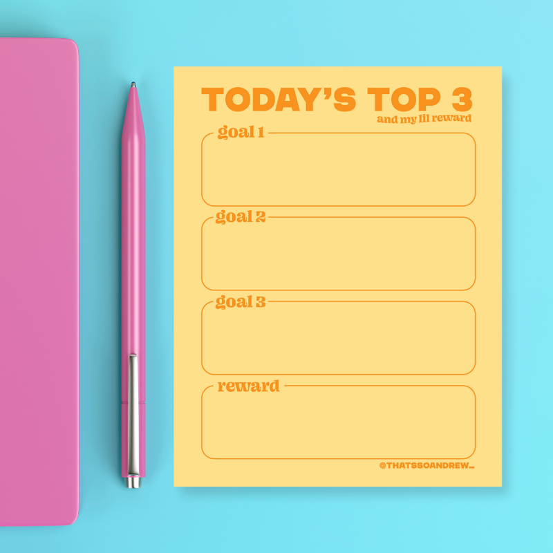 Top 3 Goals Notepad