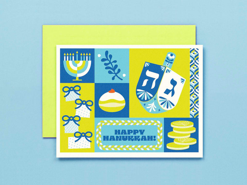 Hanukkah Colorblock Card