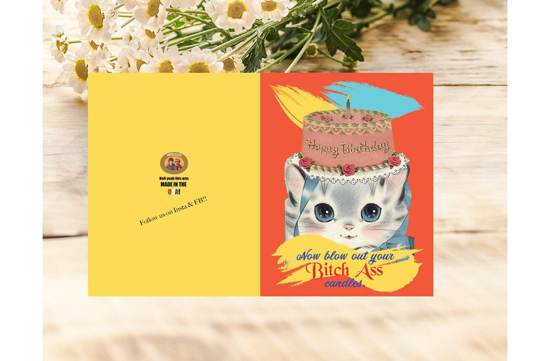 Bitch Ass Candles Birthday Card