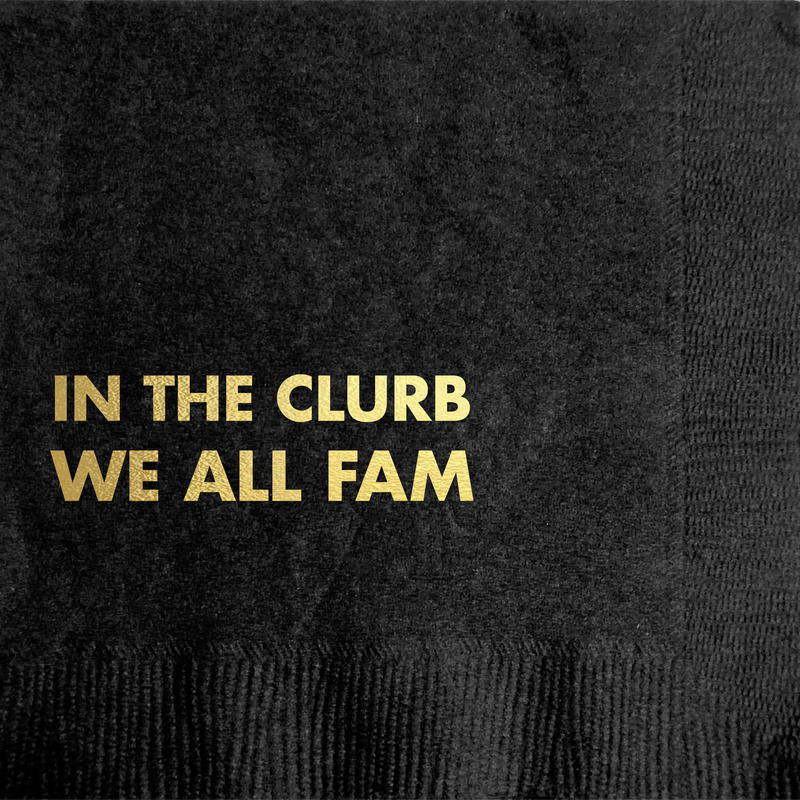 In The Clurb Cocktail Napkin