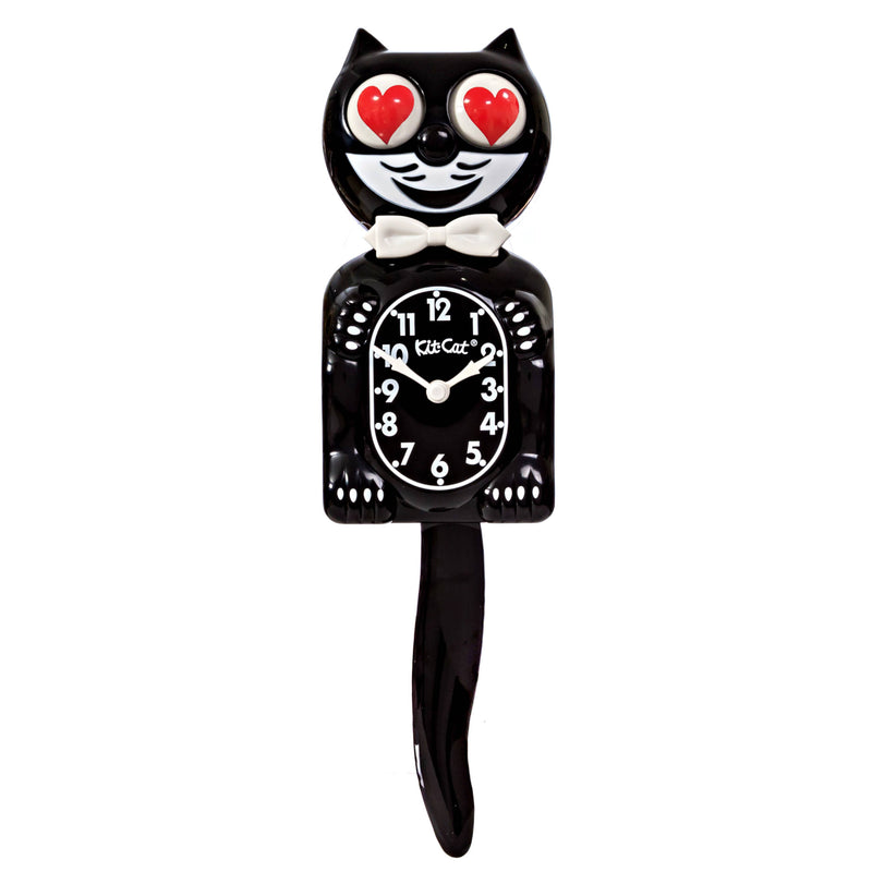 Limited Edition Heart Eyes Classic Black Kit Cat Klock