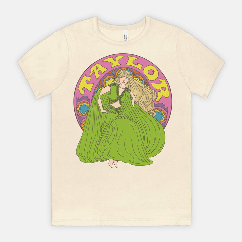 Taylor Swift Retro Illustrated Tee - Natural