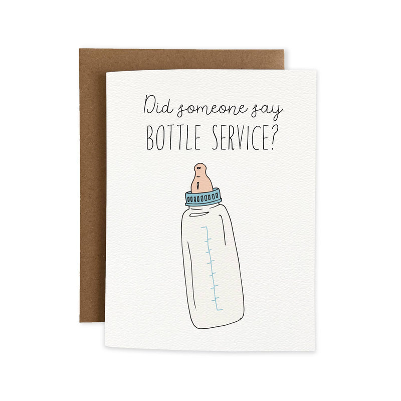 Bottle Service New Baby Card
