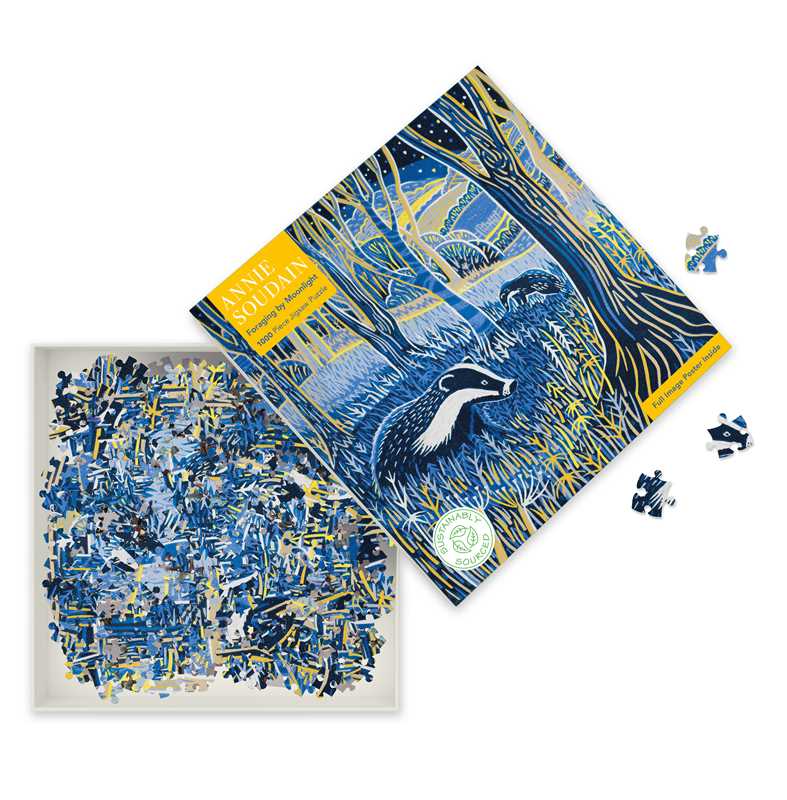 Foraging by Moonlight 1000 Piece Puzzle